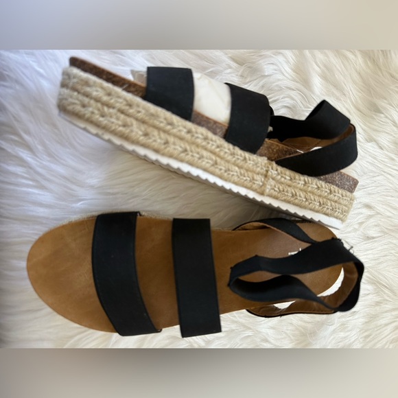 Womens Chiara-10 Elastic Ankle Strap Open Toe Sandals Espadrille Platform Sandal - Picture 6 of 9